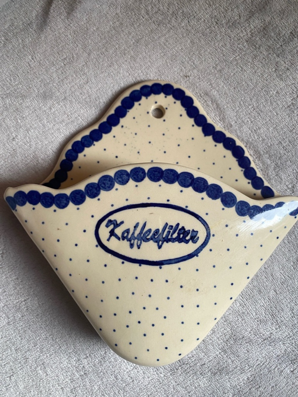 Vintage Wiza Poland Ceramic 'Kaffeefilter'  Coffee filter Wall Pocket